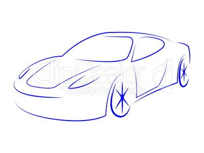 Illustration Modern Represents Sport Car And Automotive
