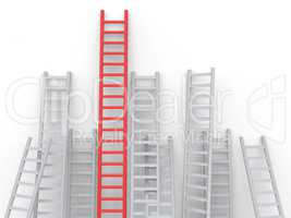 Up Ladders Represents Overcome Obstacles And Blocked
