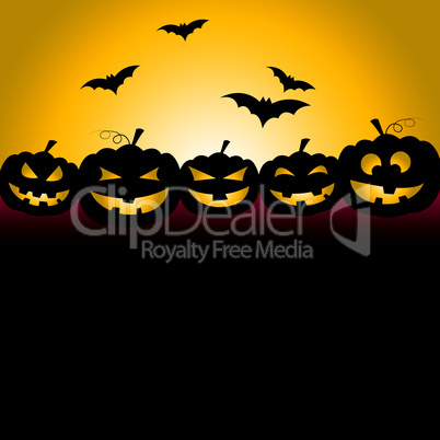 Bats Halloween Indicates Trick Or Treat And Celebration