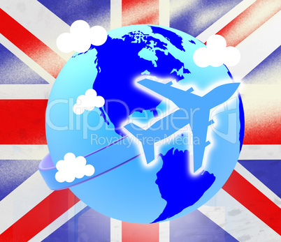 Union Jack Represents English Flag And Airline