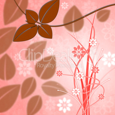 Background Leaves Represents Leafy Foliage And Petals