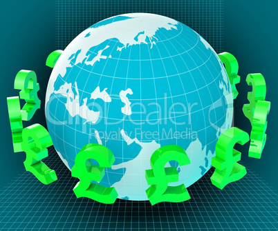 Forex Globe Represents Exchange Rate And Currency