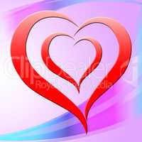 Background Heart Represents Valentine Day And Affection
