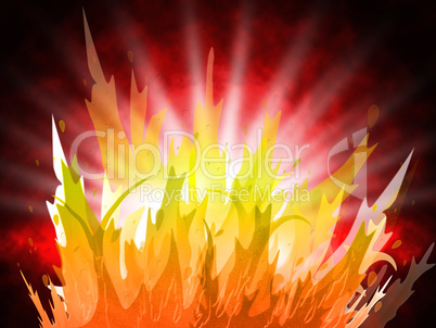 Fire Background Represents Fiery Inferno And Design