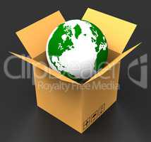 World Delivery Indicates Sending Delivering And Postage