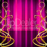 Stage Pattern Indicates Live Event And Abstract
