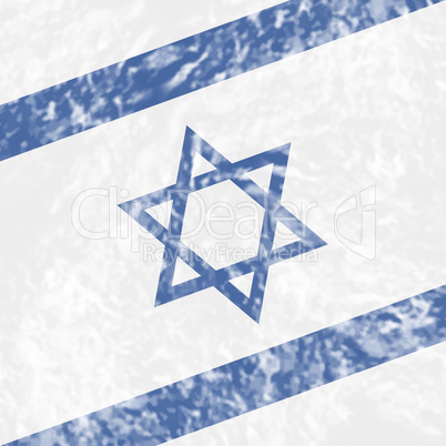 Israel Grunge Shows Waving Flag And Country