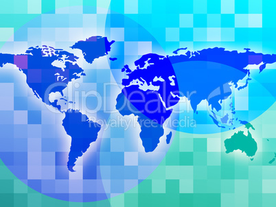 World Map Indicates Design International And Worldwide