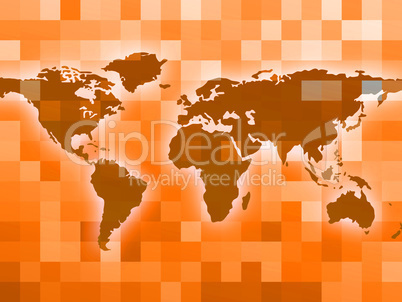 World Map Indicates Countries Backdrop And Template