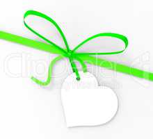 Gift Tag Shows Empty Space And Bow