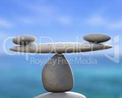 Spa Stones Indicates Healthy Equality And Calmness