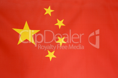 Textile flag of China