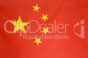 Textile flag of China