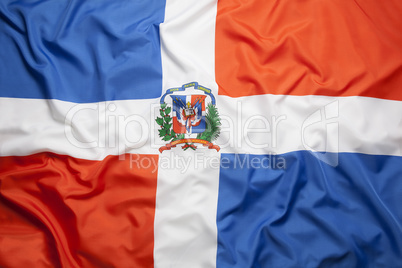 Textile flag of Dominican Republic