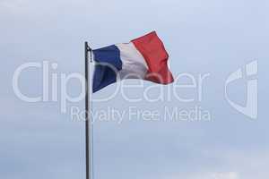 National flag of France on a flagpole