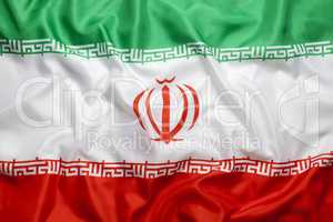 Textile flag of Iran