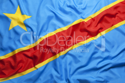 Textile flag of Congo