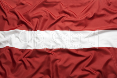 Textile flag of Latvia