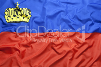 Textile flag of Liechtenstein