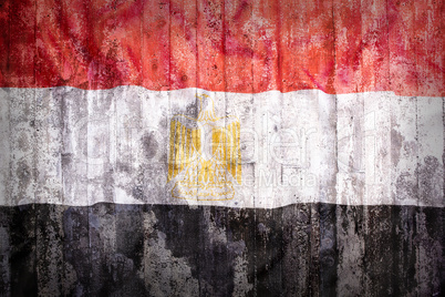 Grunge style of Egypt flag on a brick wall