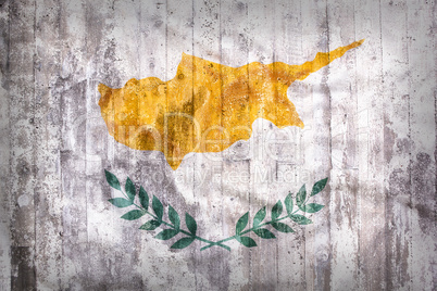 Grunge style of Cyprus flag on a brick wall