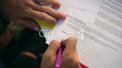 Businessman signing a contract