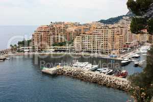 View Monaco neighborhoods. The beautiful Mediterranean Coast. Cote d'Azur