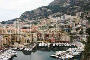 View Monaco neighborhoods. The beautiful Mediterranean Coast. Cote d'Azur