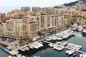 View Monaco neighborhoods. The beautiful Mediterranean Coast. Cote d'Azur