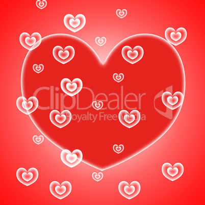 Background Hearts Represents Valentines Day And Abstract