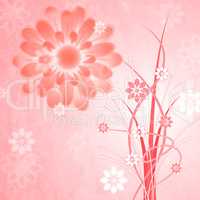 Background Pink Shows Bloom Petal And Blooming