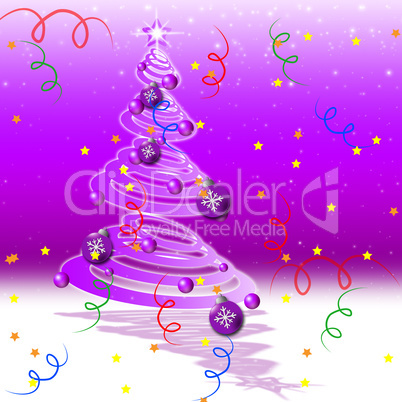 Xmas Balls Represents Christmas Tree And Bauble