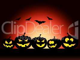 Bats Halloween Means Trick Or Treat And Pumpkin