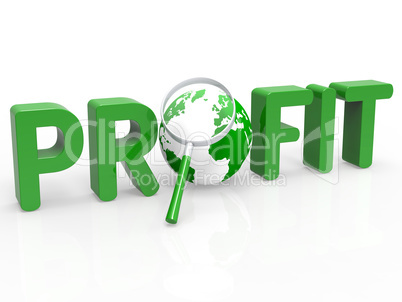 Magnifier Profit Means Profits Search And Profitable