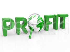 Magnifier Profit Means Profits Search And Profitable