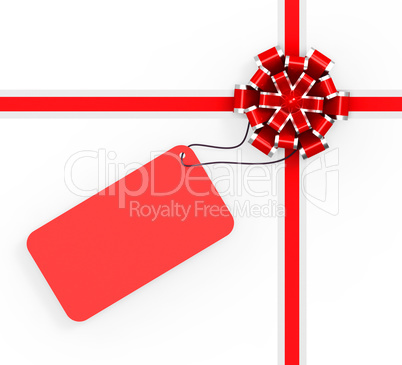 Gift Tag Means Text Space And Celebration