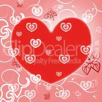 Hearts Background Shows Valentine's Day And Abstract