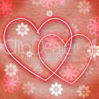 Hearts Intertwinted Shows Valentine's Day And Backgrounds