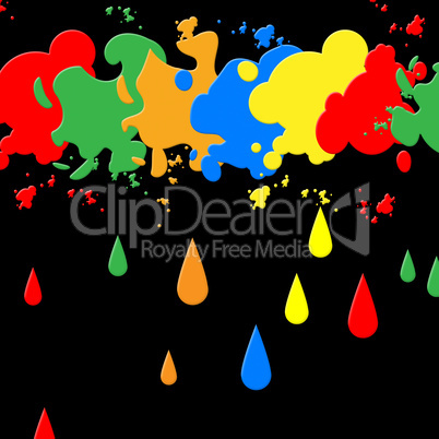 Splash Paint Represents Blots Backgrounds And Blotch