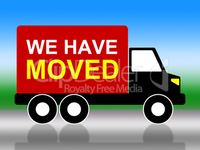 Moving House Represents Change Of Residence And Lorry