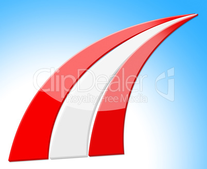 Austria Flag Represents Patriotic Stripes And Nation