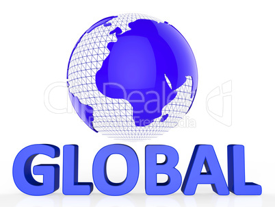 Globe People Represents Social Media Marketing And Earth