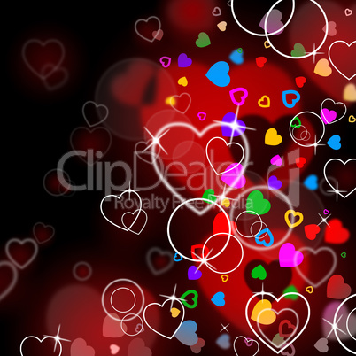 Heart Background Indicates Backgrounds Affection And Passion