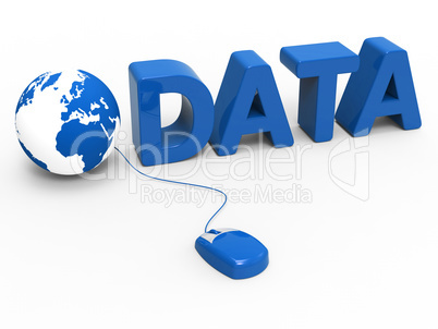 Global Internet Represents World Wide Web And Data