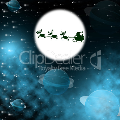 Xmas Santa Represents Holiday Christmas And Seasonal