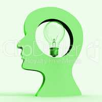 Light Bulb Indicates Think About It And Considering