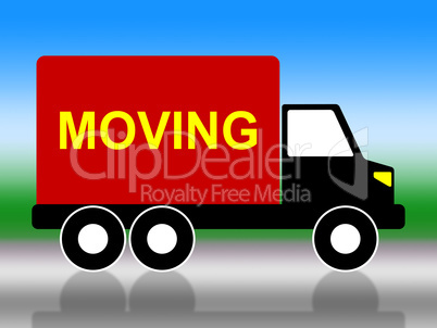 Moving House Represents Change Of Address And Lorry