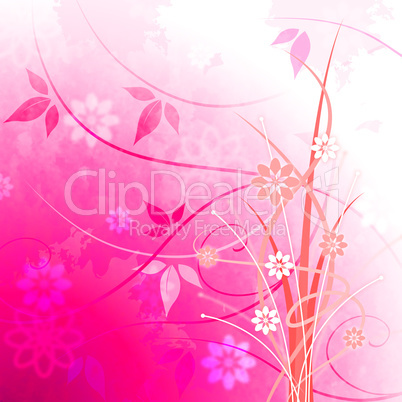 Background Floral Shows Light Burst And Glaring