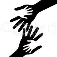Holding Hands Represents Mom Multiethnic And Parent