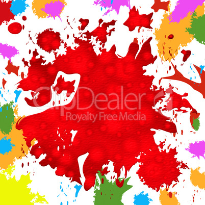 Paint Background Represents Colorful Splat And Color
